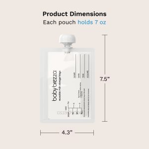 Reusable Breastmilk Storage Bags. 10 Pack. Includes Filling Funnel