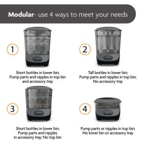 One Step? Baby Bottle Sterilizer and Dryer Advanced – Electric steam sterilizer with HEPA Filter