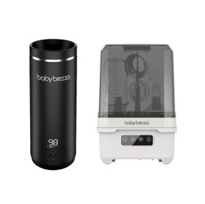 Perfect Travel Bundle: Superfast Portable Bottle Warmer + Portable Sterilizer Dryer Mini